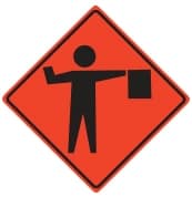 Primary Flagman Sign
