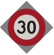 Primary Speed Sign 30kph