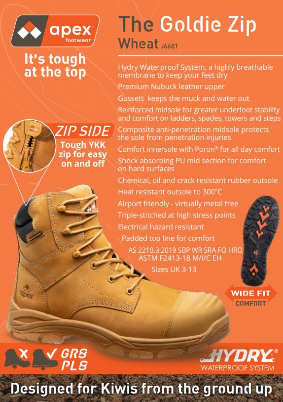 Goldie Zip Safety Boot