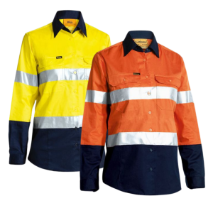 Bisley Women's Taped HiVis Lightweight Work Shirt (BL6896)