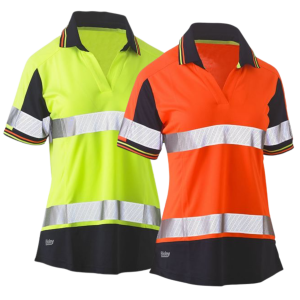 Bisley Women's Taped HiVis Work Polo Short Sleeve (BKL1225T)