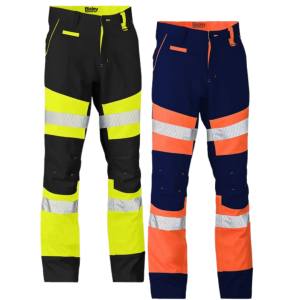Bisley BioMotion Taped HiVis Two Tone Work Pants (BP6412T)