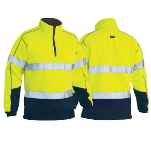 Bisley Taped Hivis Fleece 1/4 Zip Pullover (BK6989T)